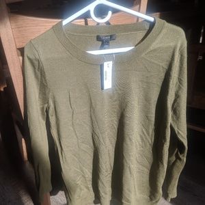 Nwt J Crew olive sweater size Large